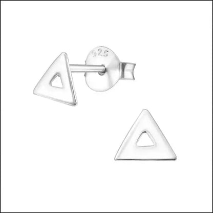 Driehoek Zilveren Stud Oorbellen - Zilveren Oorbellen Driehoek