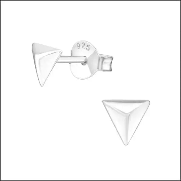 Zilveren Oorbellen Met Driehoek Design - Zilveren Oorbellen Driehoek
