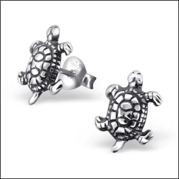 Sterling schildpad oorbellen