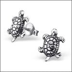 Sterling schildpad oorbellen