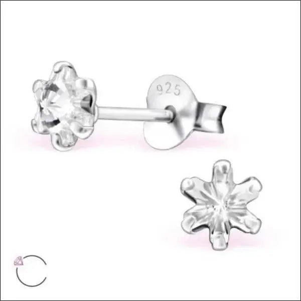 Sterling Silver Zilveren Ster Oorbellen Displayed In Product ’zilveren Ster Oorbellen Kristal-’
