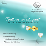 Zirkonia Hart Oorbellen Goudkleur – 4mm