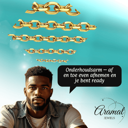 Anker Schakel Halsketting Goudkleur - Aramat Jewels - Halskettingen - cadeautip