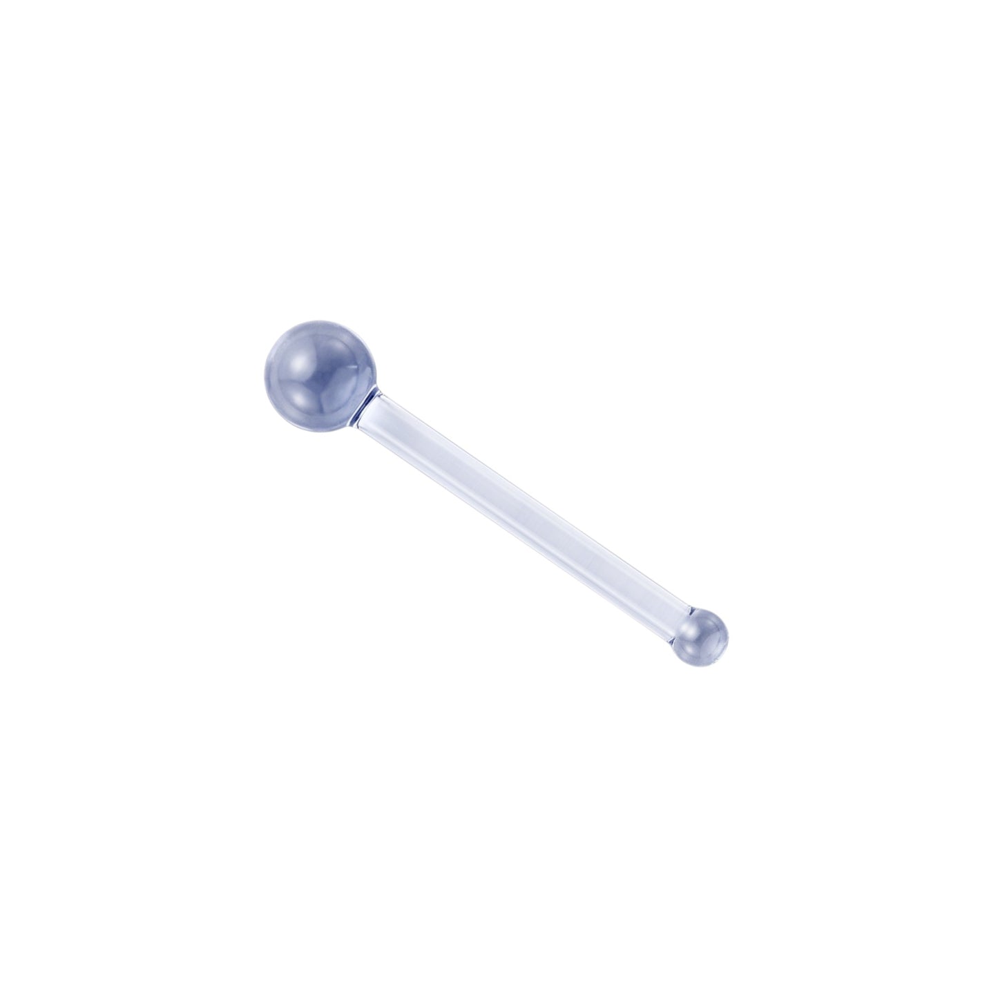 Aramat Jewels doorzichtige acryl neuspiercing retainer met recht staafje en 2mm bolletje voor een discrete look.