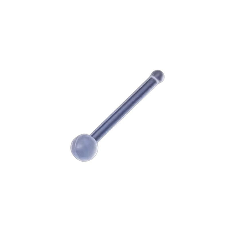 Aramat Jewels doorzichtige acryl neuspiercing retainer met recht staafje en 2mm bolletje voor een discrete look