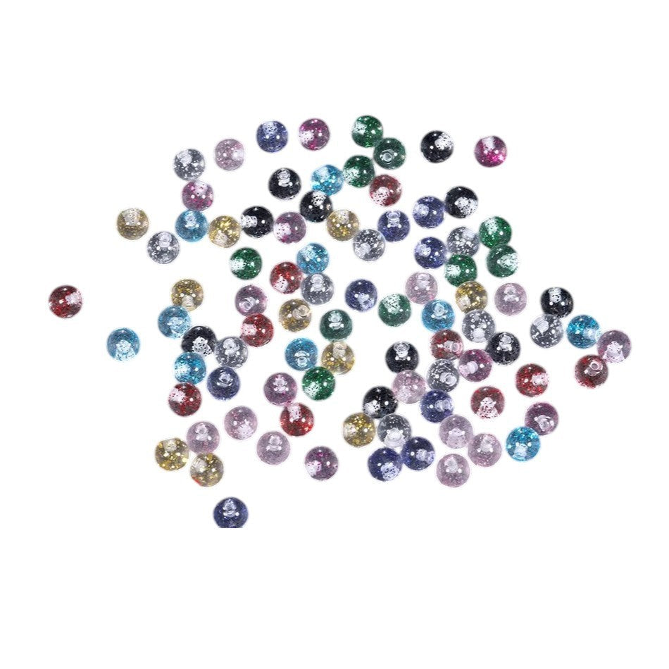 Aramat Jewels glitter piercing balletjes van 6mm in diverse kleuren, gemaakt van lichtgewicht transparant acryl.