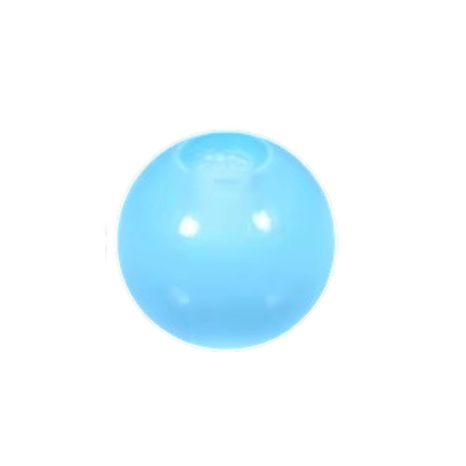 Aramat Jewels lichtblauw glow in the dark acryl piercing balletje van 5mm voor tong- of navelpiercings.