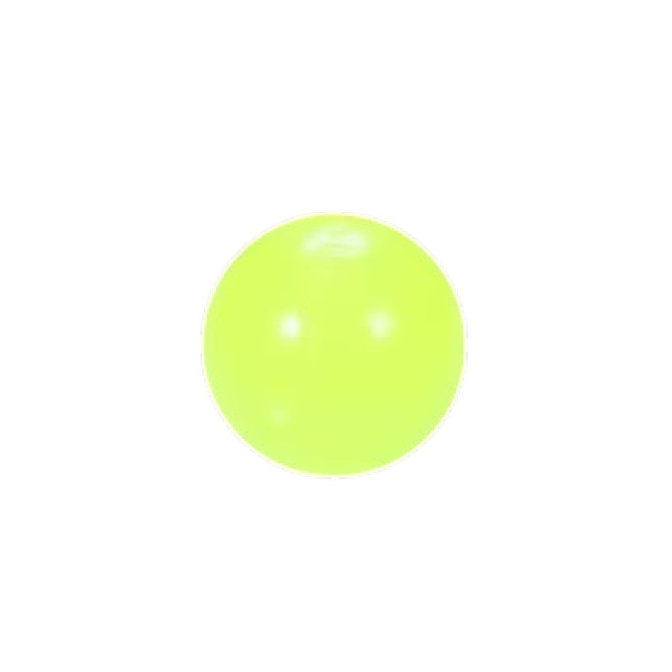 Aramat Jewels glow in the dark acryl piercing balletje van 5mm in lichtgroen voor tong- of navelpiercings.