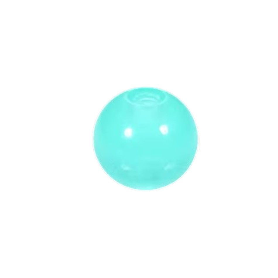 Aramat Jewels lichtblauw glow in the dark acryl piercing balletje van 6mm voor tong- of navelpiercings.