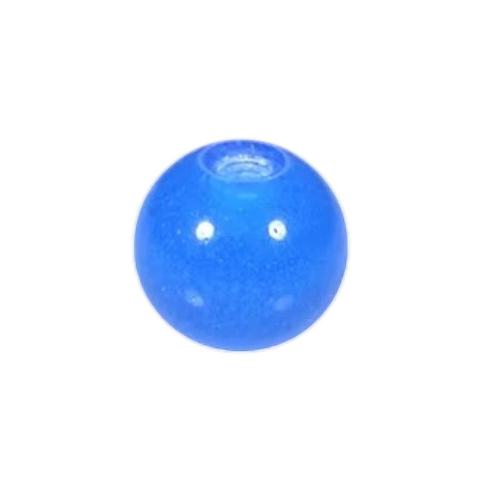 Aramat Jewels blauw glow in the dark piercing balletje van 6mm acryl voor tong- of navelpiercing.