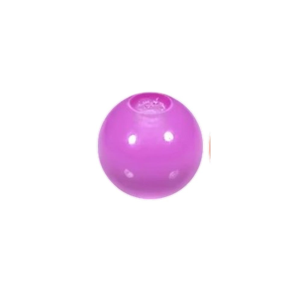 Aramat Jewels roze glow in the dark piercingballetje van 6mm gemaakt van lichtgewicht acryl voor tongpiercings.