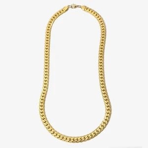 Aramat Jewels 6mm goudkleurige stalen gourmet ketting met bewerkte rand voor een robuuste en tijdloze uitstraling.