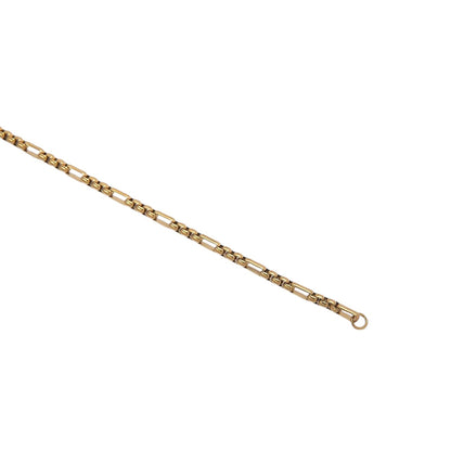 Aramat Jewels goudkleurige fantasie jasseron ketting van roestvrij staal met afwisselende schakels