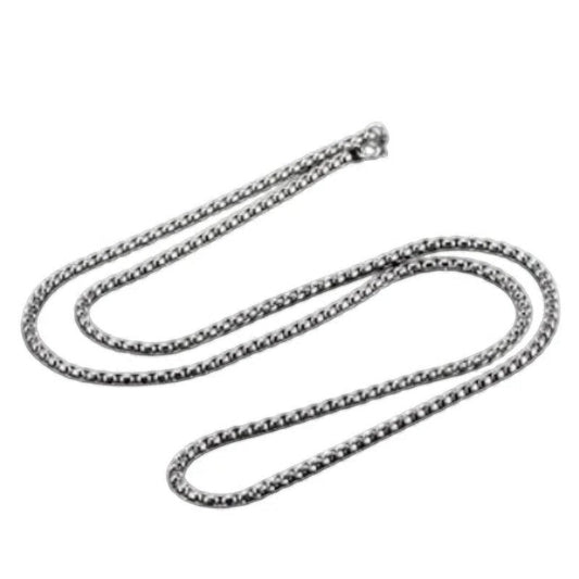 Aramat Jewels zilverkleurige jasseron halsketting van 5mm breed roestvrij staal met een stoere en tijdloze uitstraling.