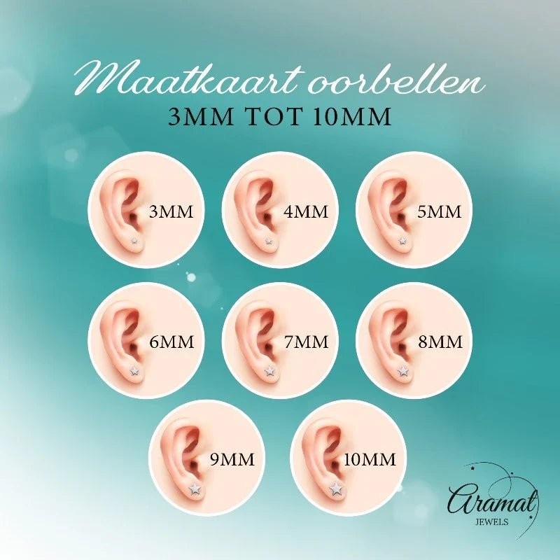 Aramat Jewels oorstekers van 8mm met bruin kristal, gemaakt van zilverkleurig staal.
