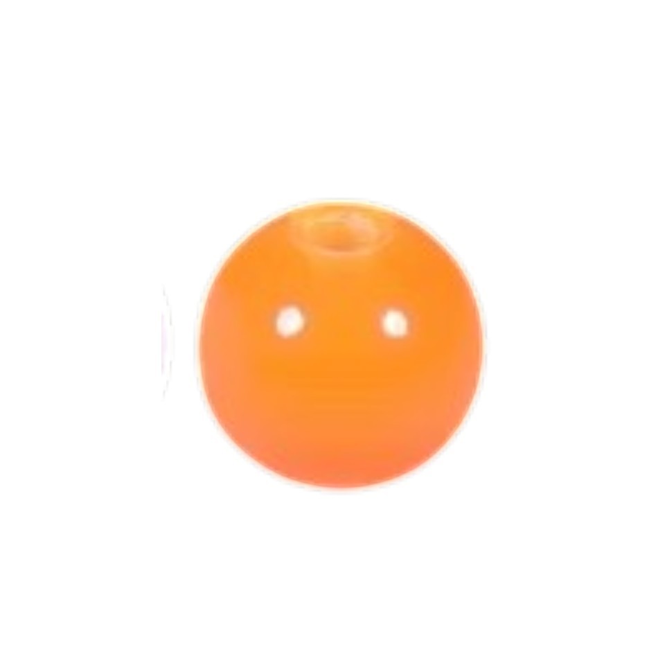 Aramat Jewels oranje transparant acryl piercing balletje van 5mm voor 1.6mm staafjes, lichtgewicht en hypoallergeen.
