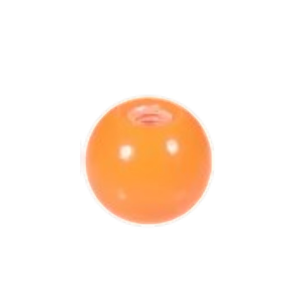 Oranje Aramat Jewels acryl piercing balletje van 6mm voor tong- of navelpiercings met 1.6mm schroefdraad.