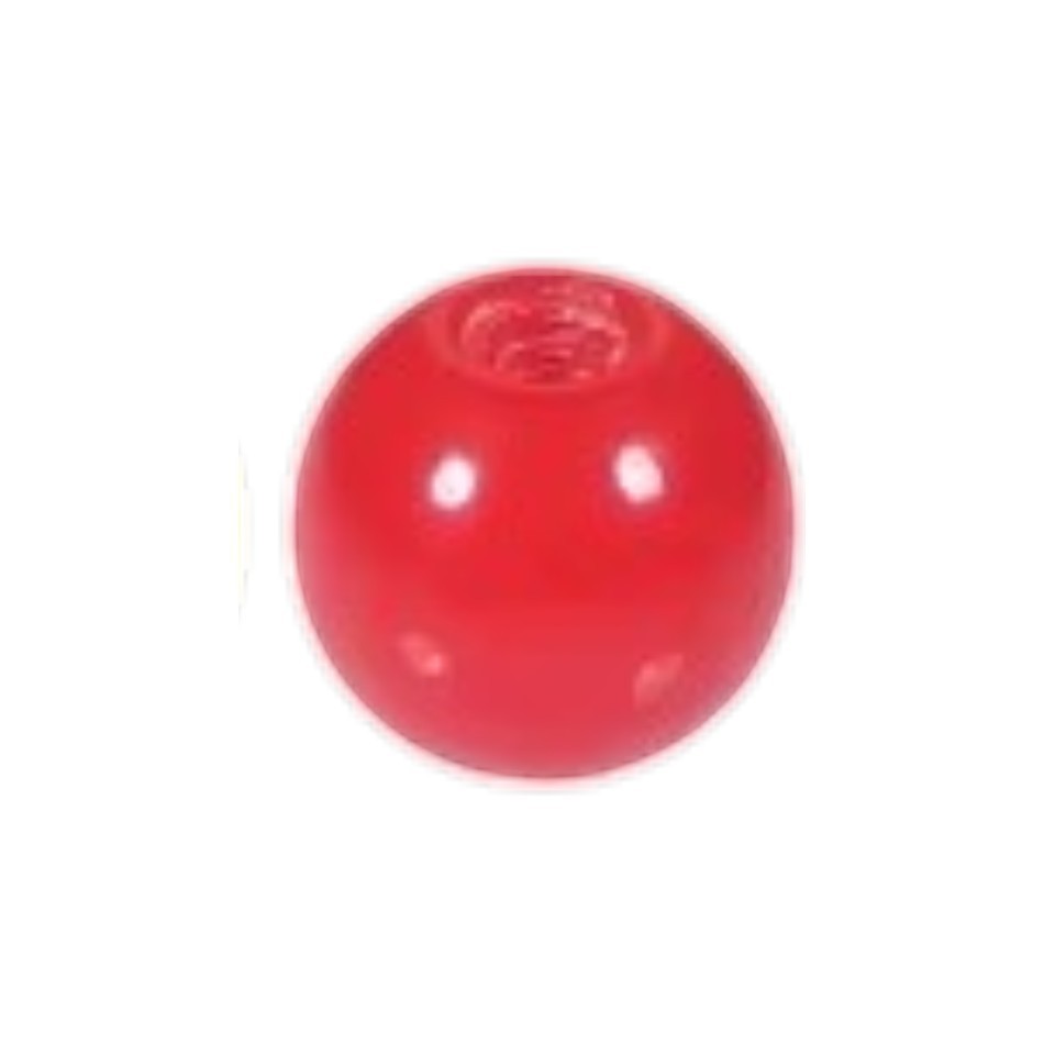 Rood Aramat Jewels acryl piercing balletje van 6mm met 1.6mm schroefdraad, ideaal als tandvriendelijk reserveonderdeel.