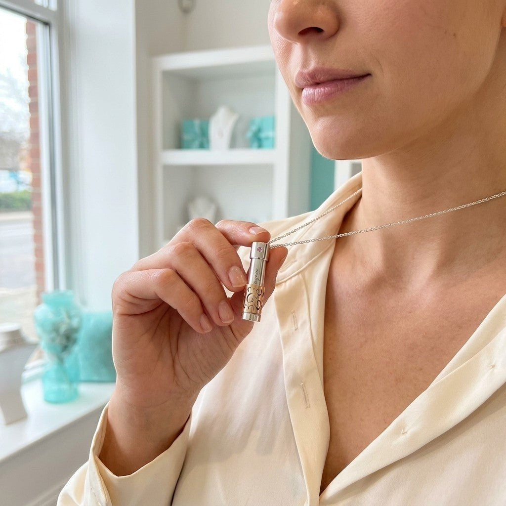 Aramat Jewels rosékleurige stalen ashanger met Only Love tekst, waterbestendig gedenksieraad