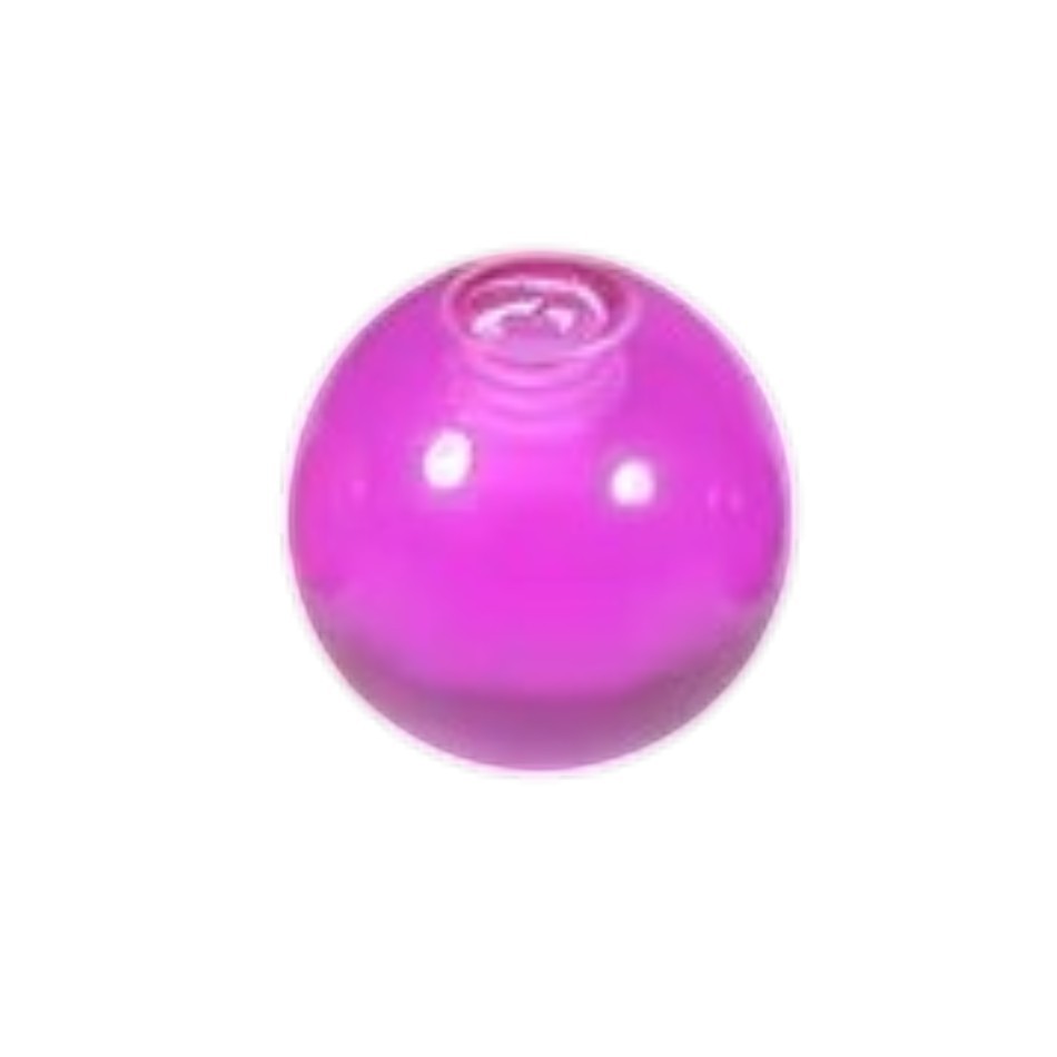 Aramat Jewels roze transparant acryl piercing balletje van 5mm voor 1.6mm schroefdraad, hypoallergeen en lichtgewicht.
