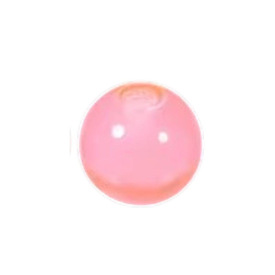 Aramat Jewels roze transparant acryl piercing balletje van 5mm voor 1.6mm staafjes, lichtgewicht en tandvriendelijk.