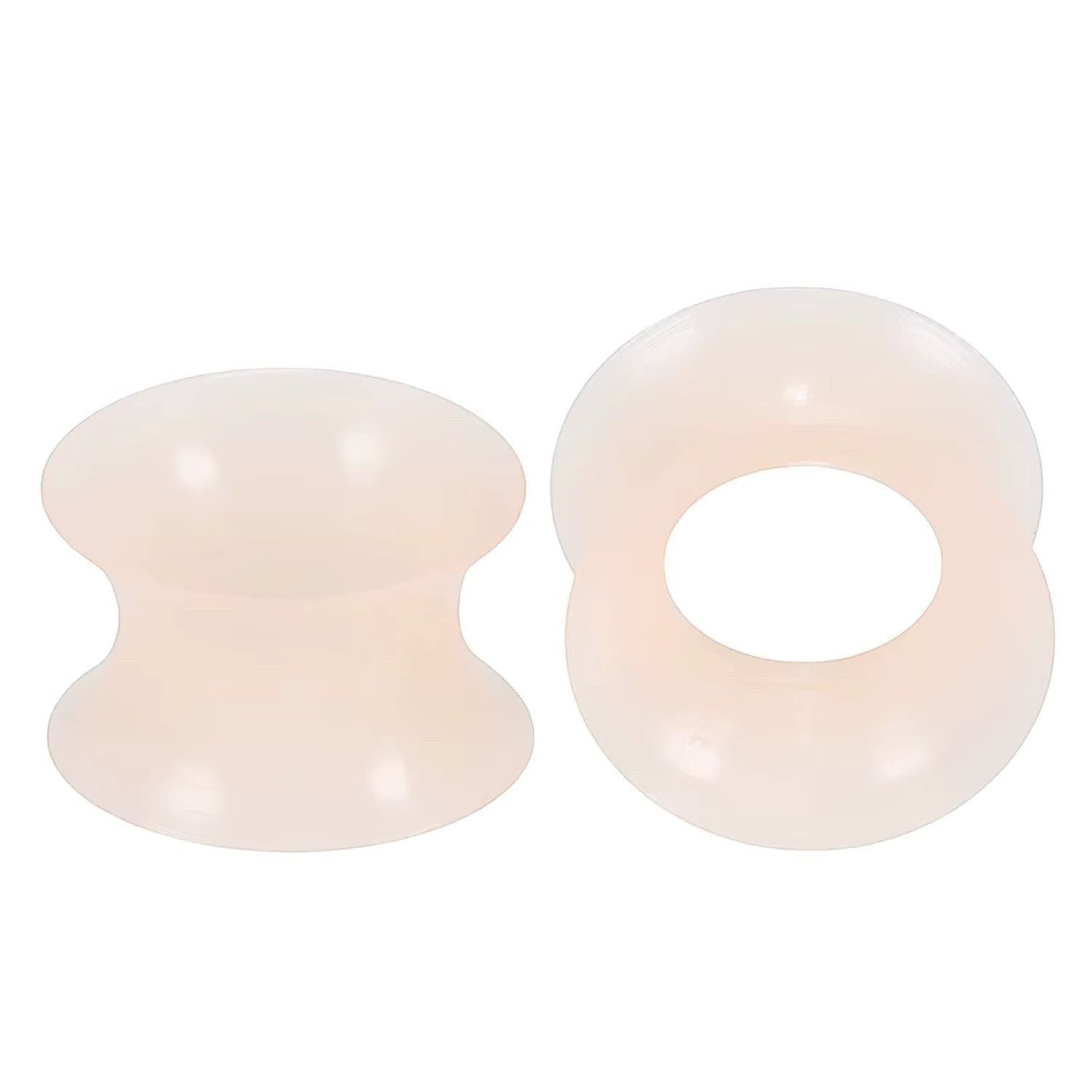 Aramat Jewels flexibele siliconen oortunnels van 8mm in een transparante kleur, ideaal voor gestretchte oren.