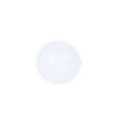 Aramat Jewels wit acryl piercing balletje van 5mm, geschikt voor 1.6mm schroefdraad, tandvriendelijk en lichtgewicht.