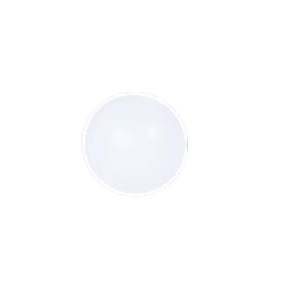 Wit Aramat Jewels acryl piercing balletje van 6mm voor 1.6mm staafjes, tandvriendelijk en lichtgewicht.