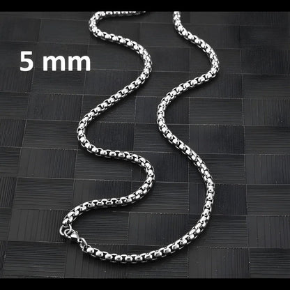 Stainless Steel Jasseron Necklace 85 cm – 3 mm