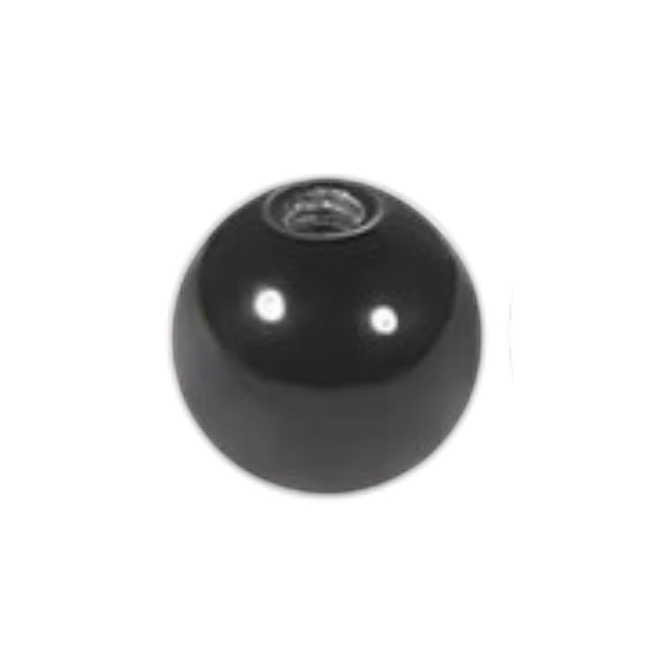 Aramat Jewels zwart acryl piercing balletje van 5mm, geschikt voor 1.6mm schroefdraad, tandvriendelijk en lichtgewicht.