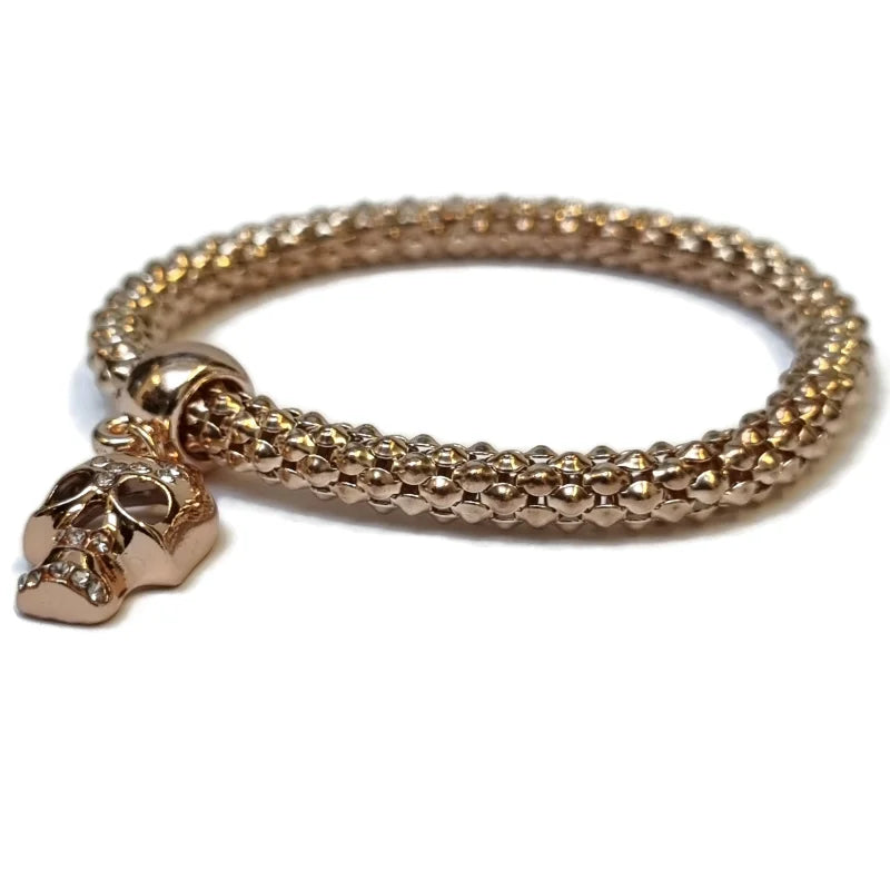 De gouden doodshoofd armband