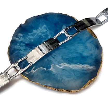 Blauwe Agaat Schakel Armband Helmond