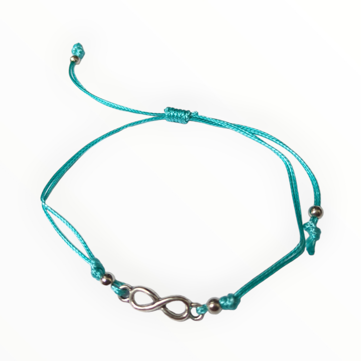 Infinity Touw Armband Oneindig Symbool Turquoise | Armbanden