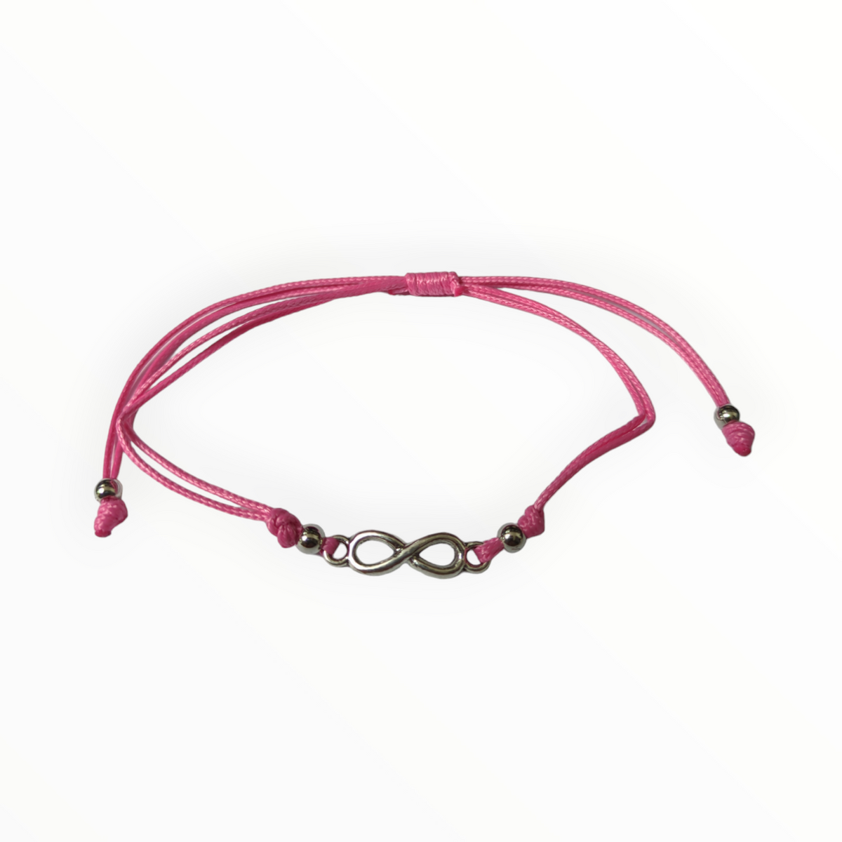 Infinity Touw Armband Oneindig Symbool Donker Roze | Armbanden