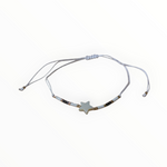 Verstelbare Kralen Armband met Ster en Schelp Wit | Armbanden