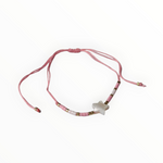 Verstelbare Kralen Armband met Ster en Schelp Roze | Armbanden