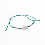 Verstelbare Kralen Armband met Ster en Schelp Turquoise | Armbanden