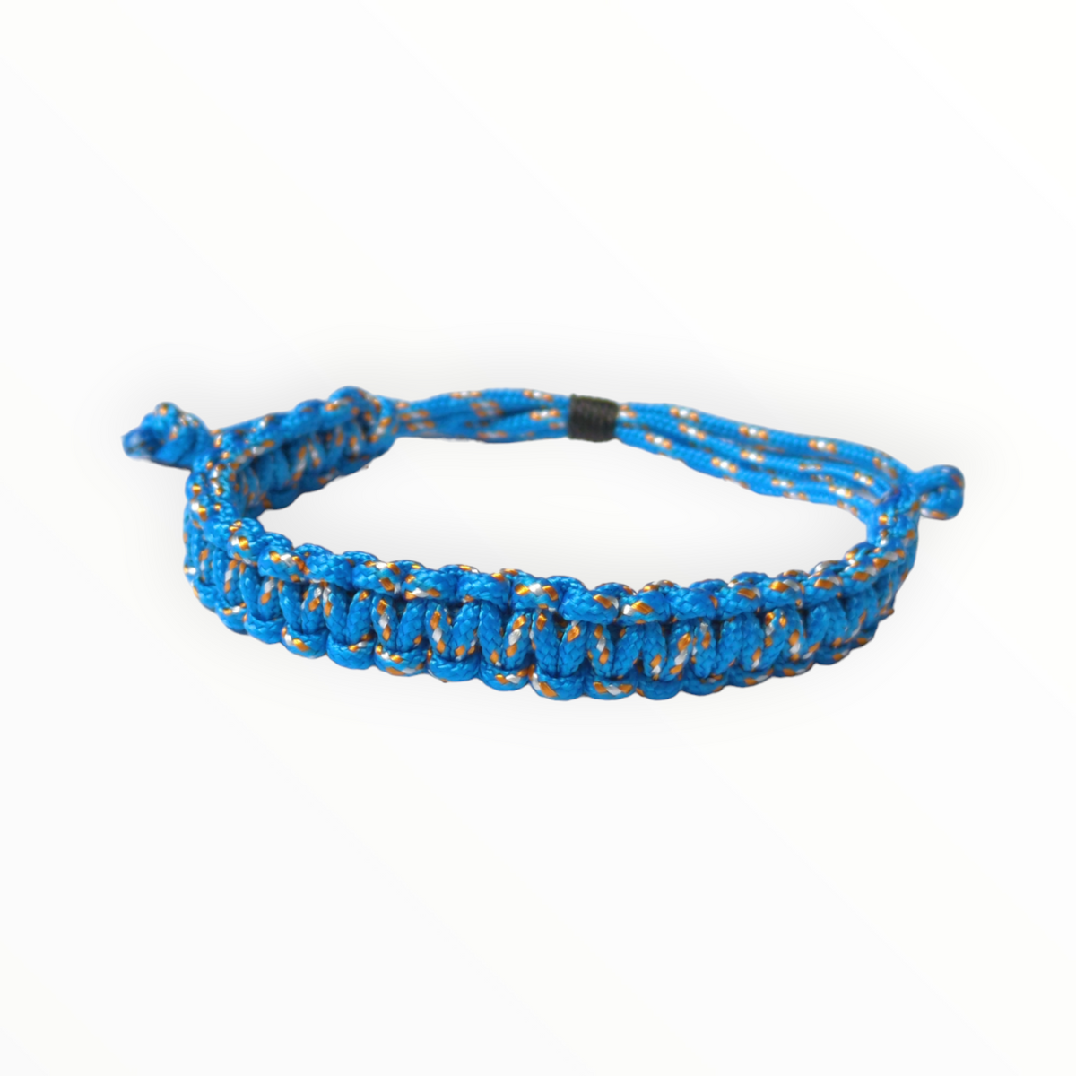 Verstelbare Nylon Armband Dames en Mannen Blauw-oranje-wit | Armbanden