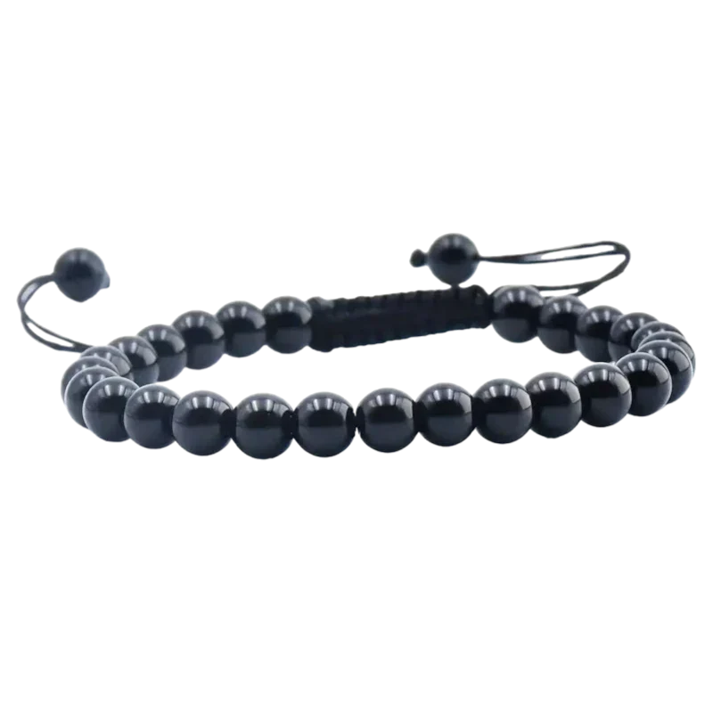 Verstelbare Zwarte Onyx Armband Natuursteen | Armbanden