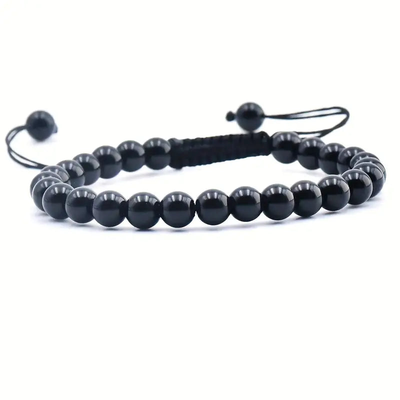 Verstelbare Zwarte Onyx Armband Natuursteen | Armbanden