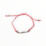 Roze Leren Armband Met Zilveren Sluiting - Prachtige Zilverkleurige Veertjes Armband - Aramat Jew