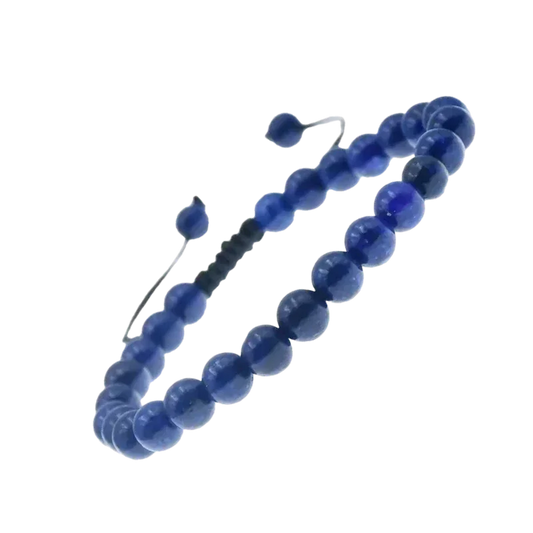 Verstelbare Armband Van Aramat Jewels® Met Blauwe Glazen Kralen