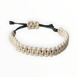 Verstelbare Nylon Armband Met Zwart Koord - Stijlvolle Witte Armband Voor Elke Gelegenheid