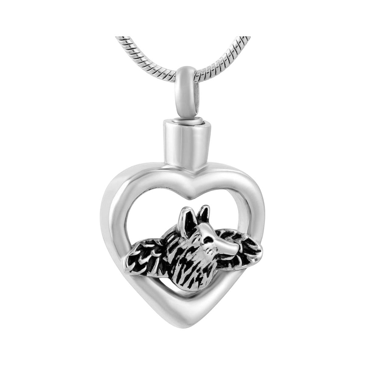 Ashanger hart hond met vleugels – zilverkleur - Aramat Jewels - Gedenkhangers - cadeautip