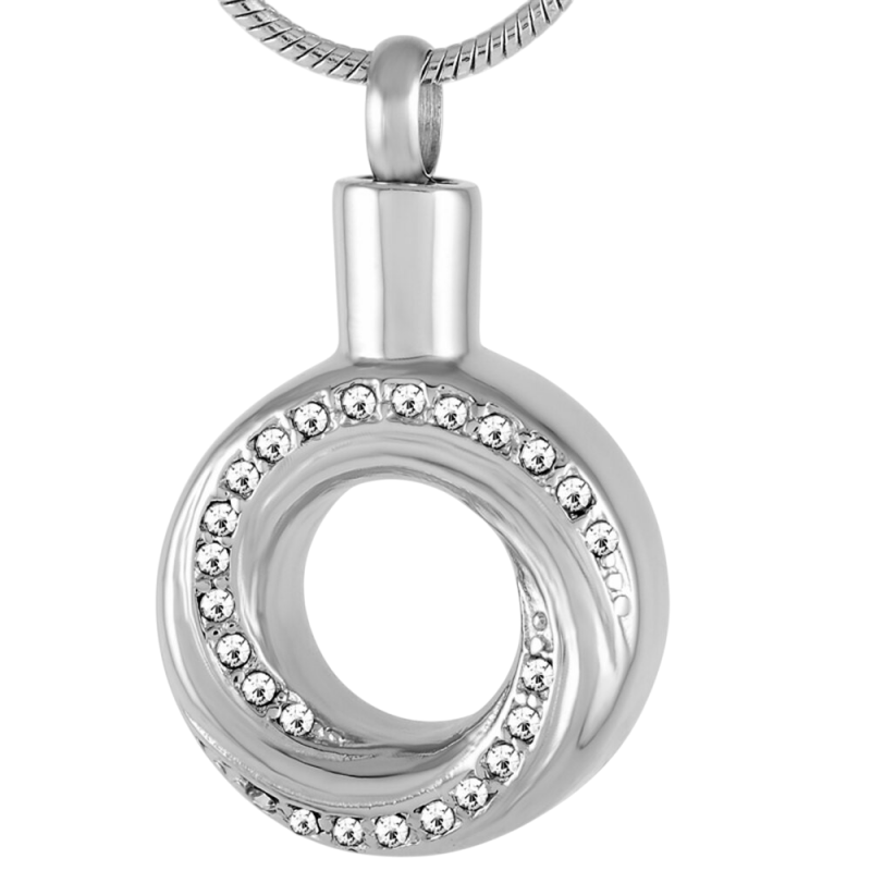 Ashanger Open Cirkel - Zilverkleurig RVS - 30x20 mm - hang1358 - 9228 - Gedenkhangers kopen# - 30mm - alles - ashangers