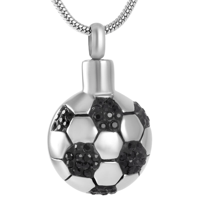 Ashanger Voetbal - Zilverkleurig RVS - hang1357 - 8299 - Gedenkhangers kopen# - 27mm - alles - ashangers