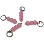 Roze Glazen Kralen Sleutelhangers Van Aramat Jewels In Mat Azalea Roze