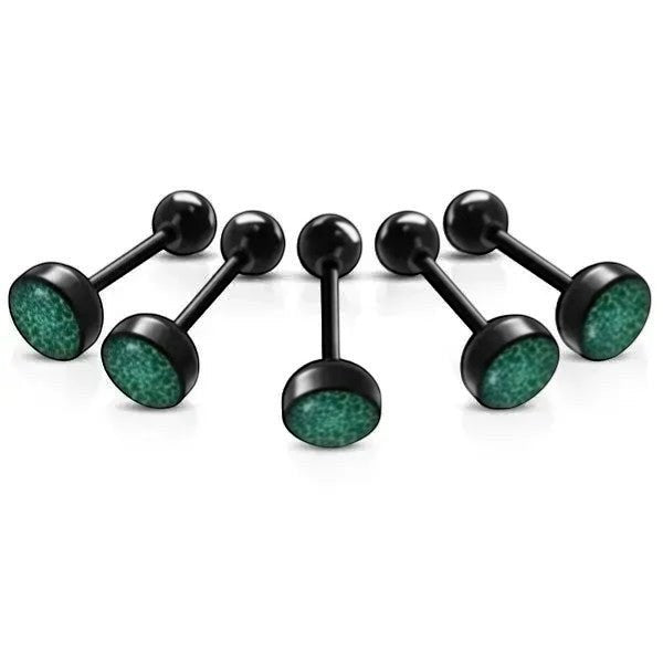 Groene glitter oorstekers