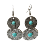 Bohemien Oorhangers met Dubbele Cirkels - oor6029 - Oorhangers kopen# - 65mm - alles - bali