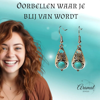 Boho Druppel Oorhangers - oor6053 - Oorhangers kopen# - 50mm - alles - bali